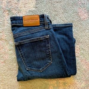 Lucky Brand Mid Rise Skinny Hayden Jeans in Deep Blue